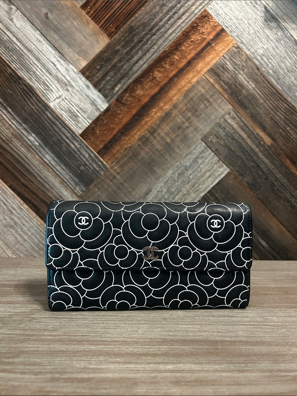 Chanel Camellia Print Wallet